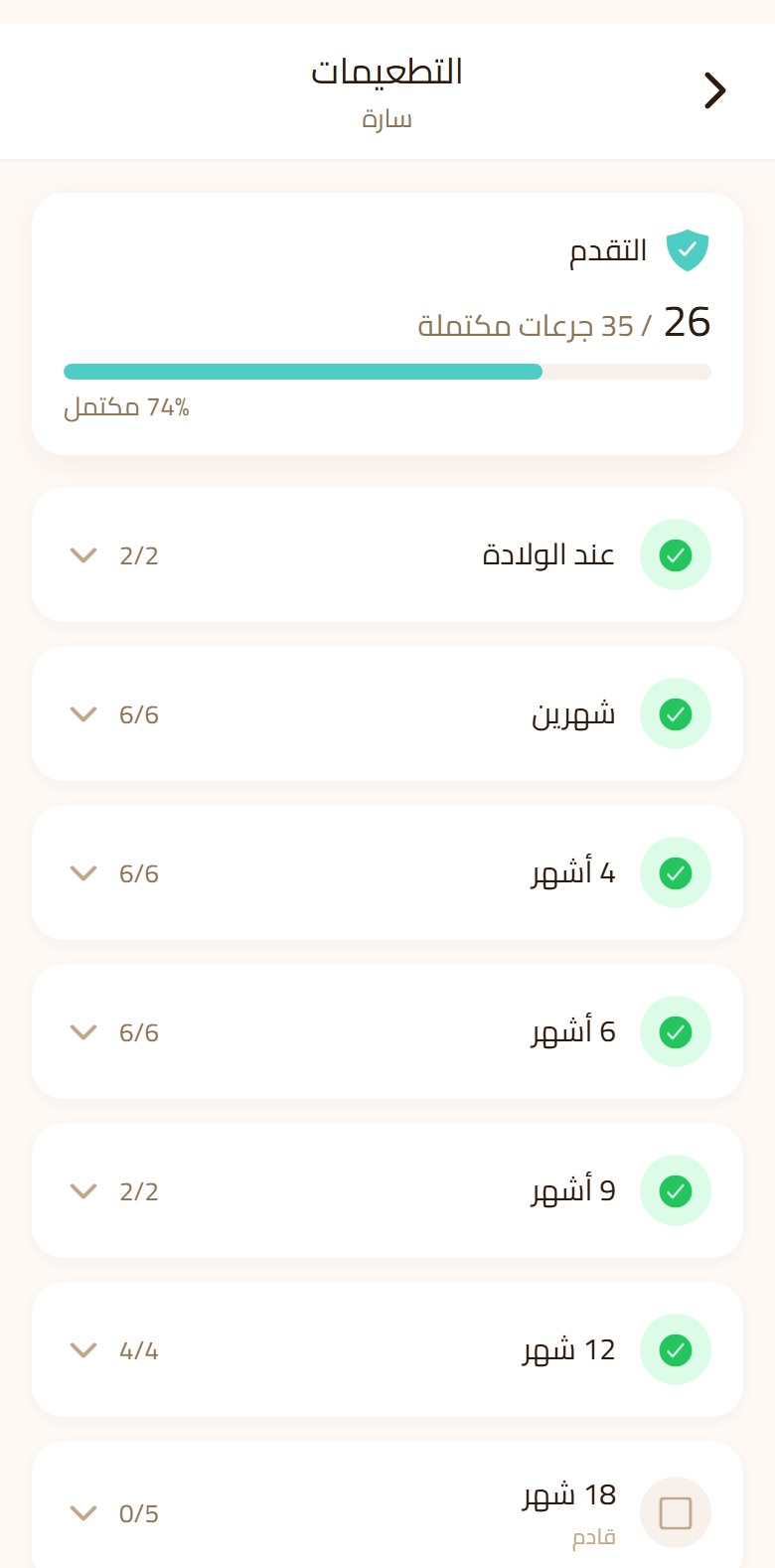 جدول التطعيمات السعودي مع زيارات مكتملة وجرعات قادمة